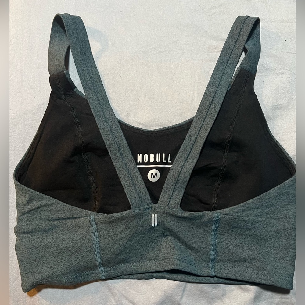 NOBULL PLUSH HEATHER WIDE BAND SPORTS BRA